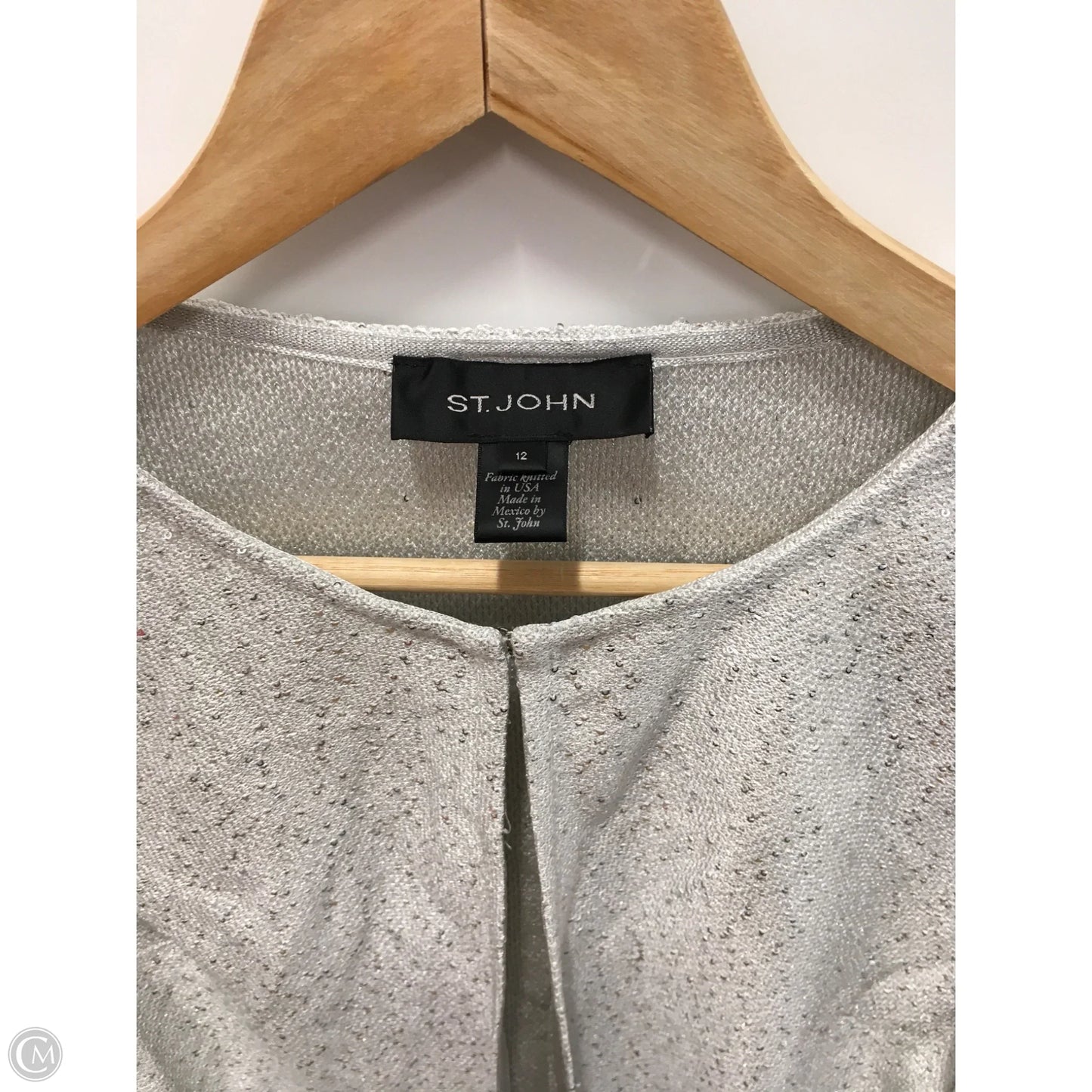 Blazer Designer By St. John In Grey, Size: L