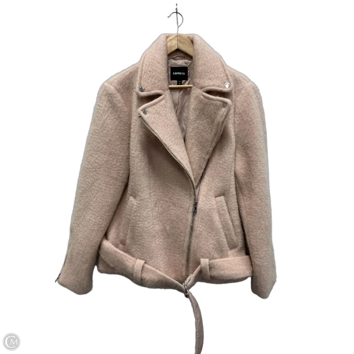 Coat Wool By Express In Pink, Size: L