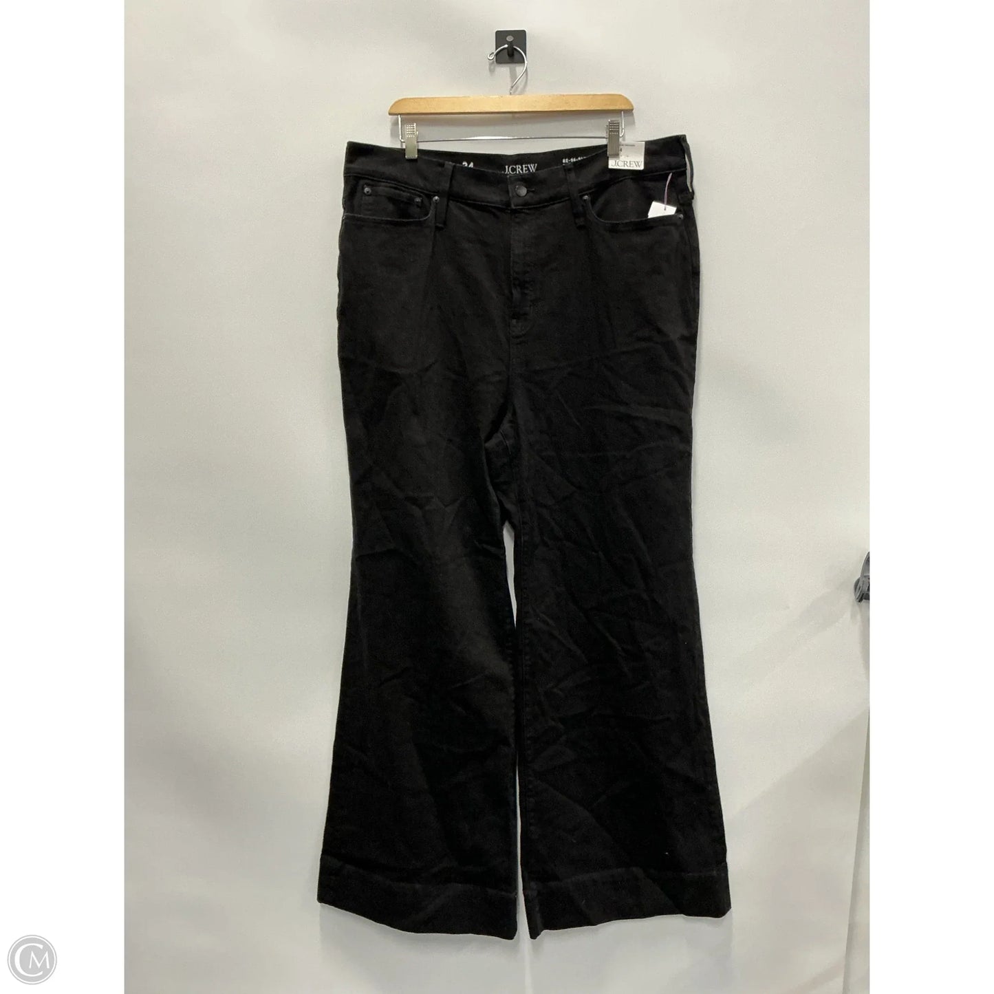 Pants Wide Leg By J. Crew In Black Denim, Size: 12