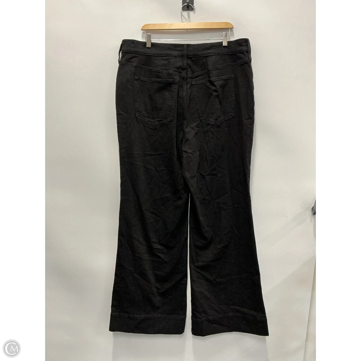 Pants Wide Leg By J. Crew In Black Denim, Size: 12