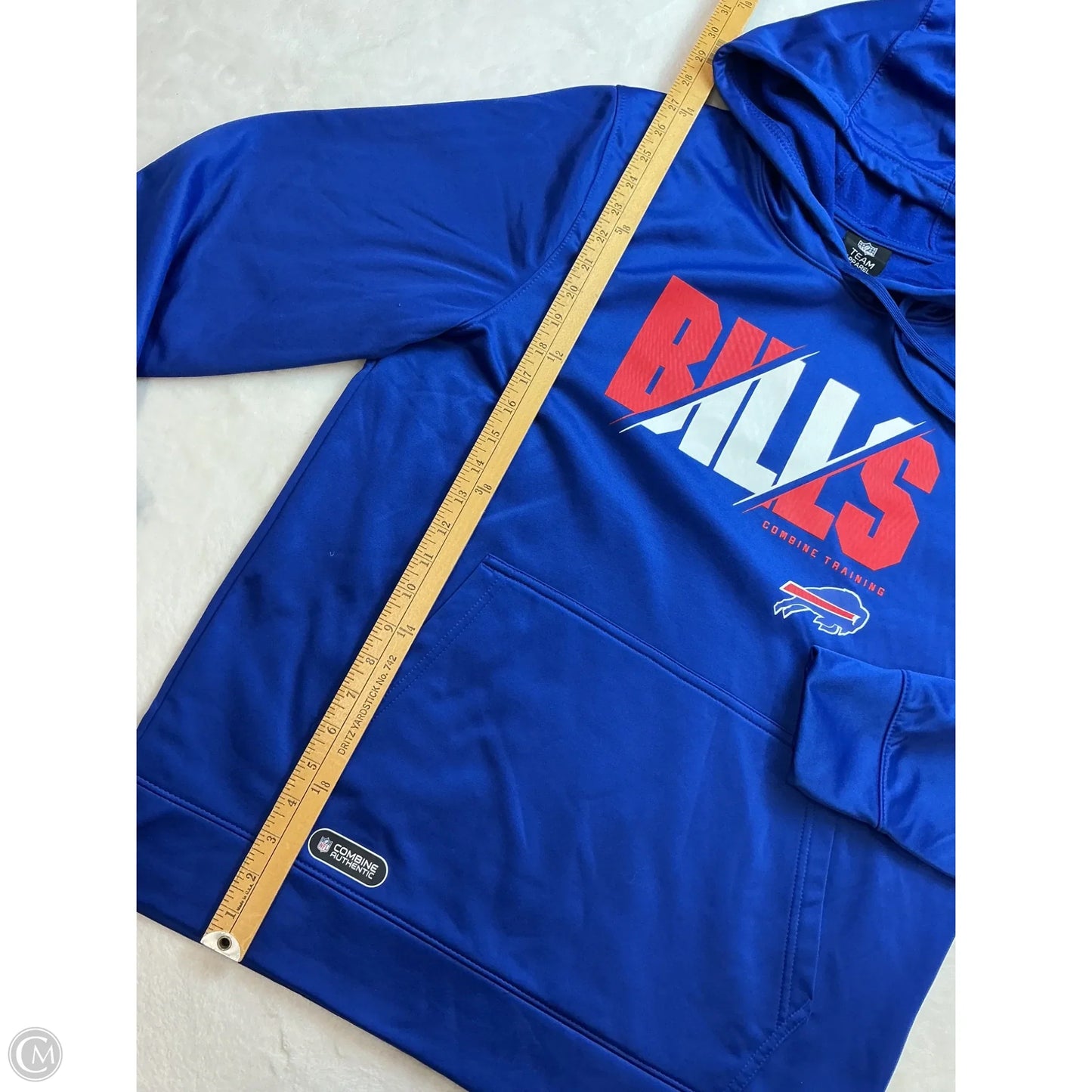 Athletic Sweatshirt Hoodie By Nfl In Blue, Size: L