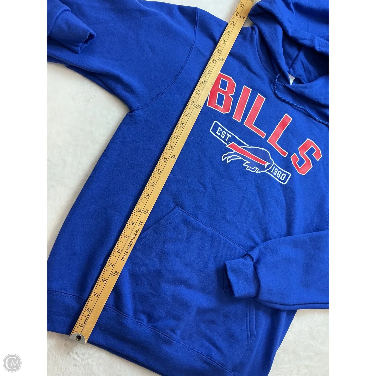 Athletic Sweatshirt Hoodie By Champion In Blue, Size: S