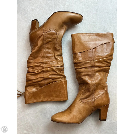 Boots Mid-calf Heels By Aldo In Tan, Size: 6.5