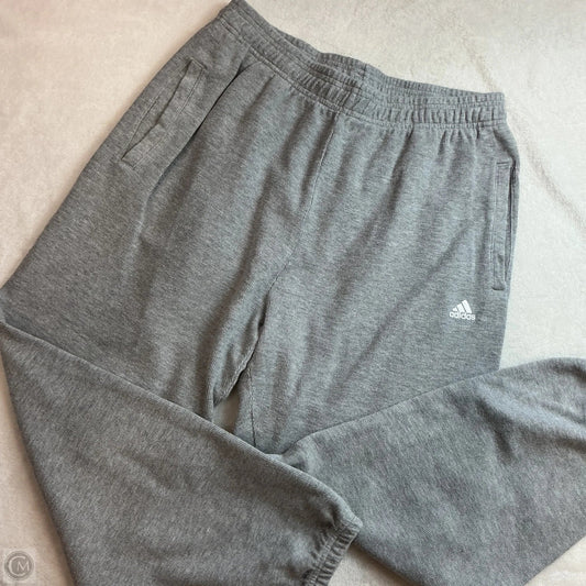 Athletic Pants By Adidas In Grey, Size: M