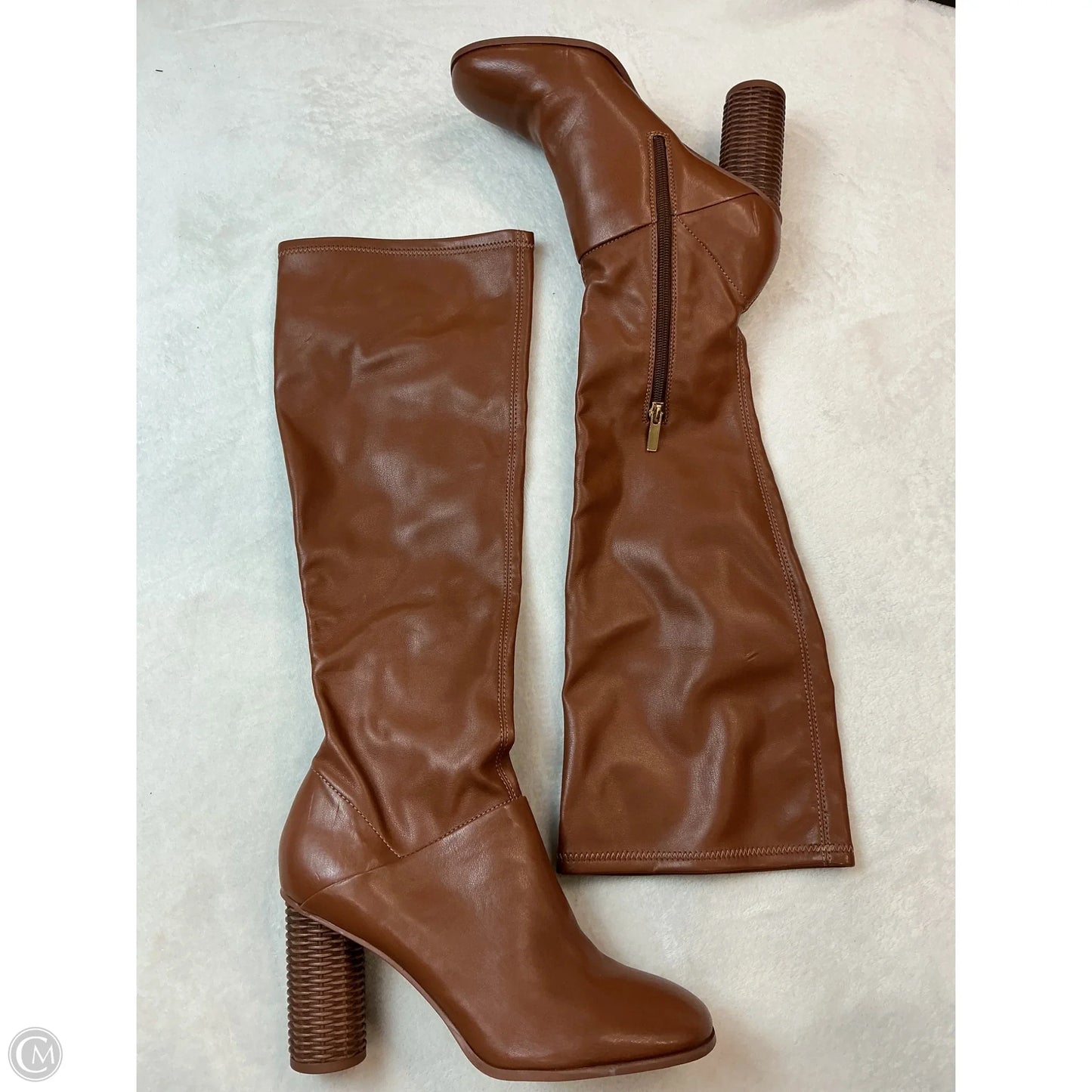 Boots Mid-calf Heels By Franco Sarto In Tan, Size: 8.5