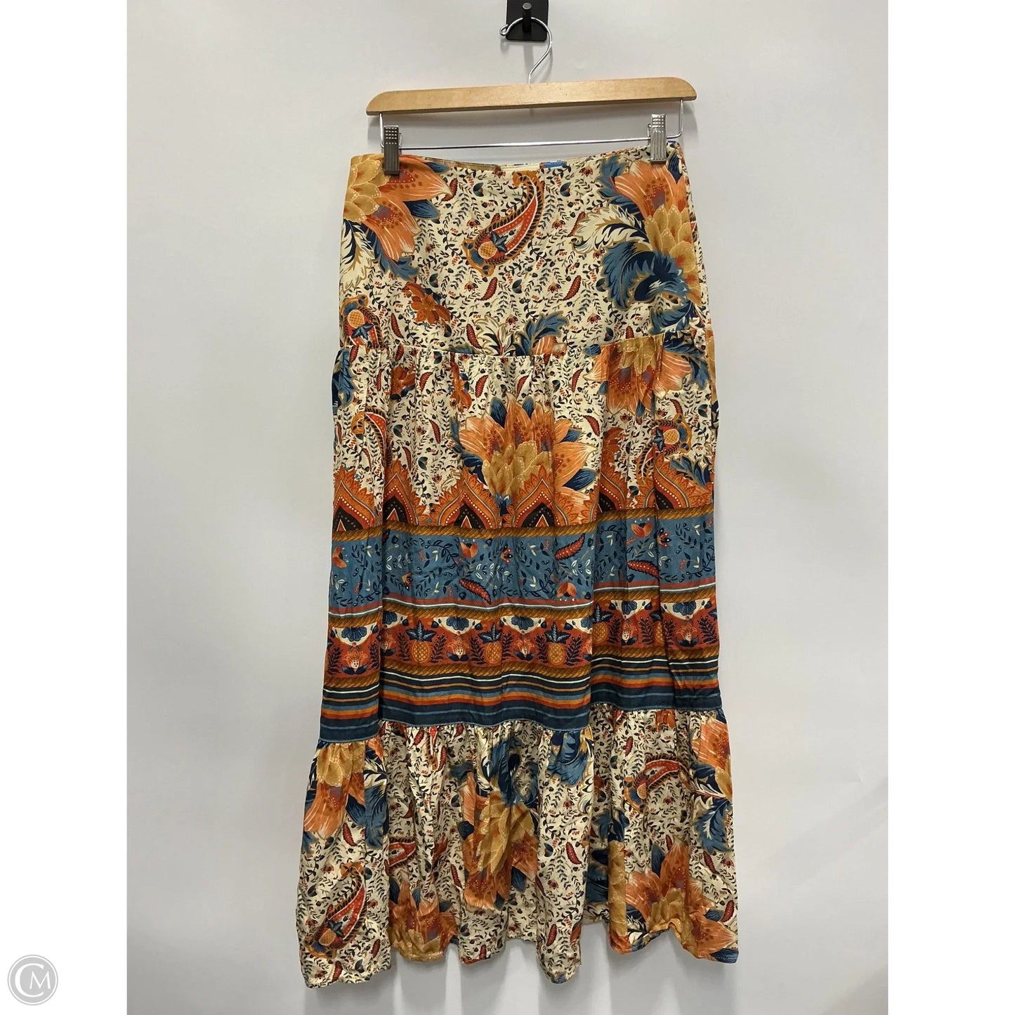 Skirt Maxi By Farm Rio In Orange, Size: S