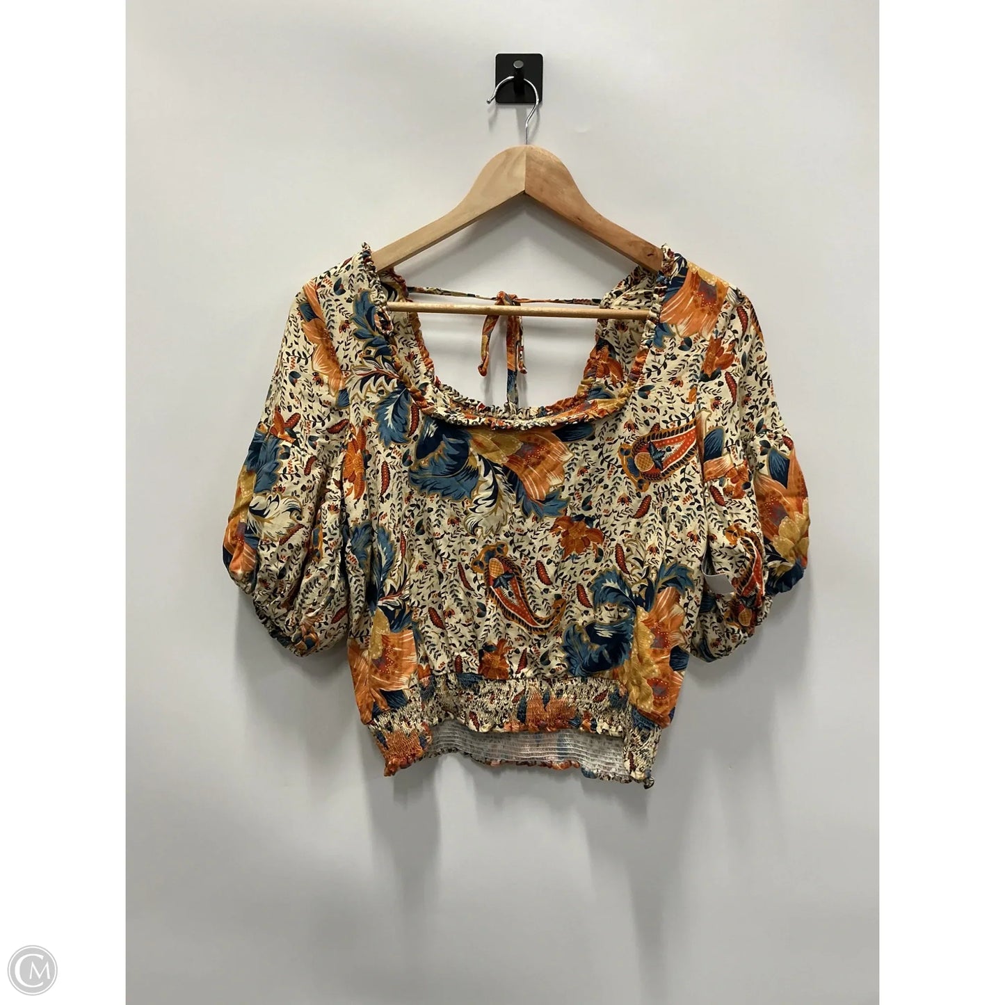 Top Short Sleeve By Farm Rio In Orange, Size: S