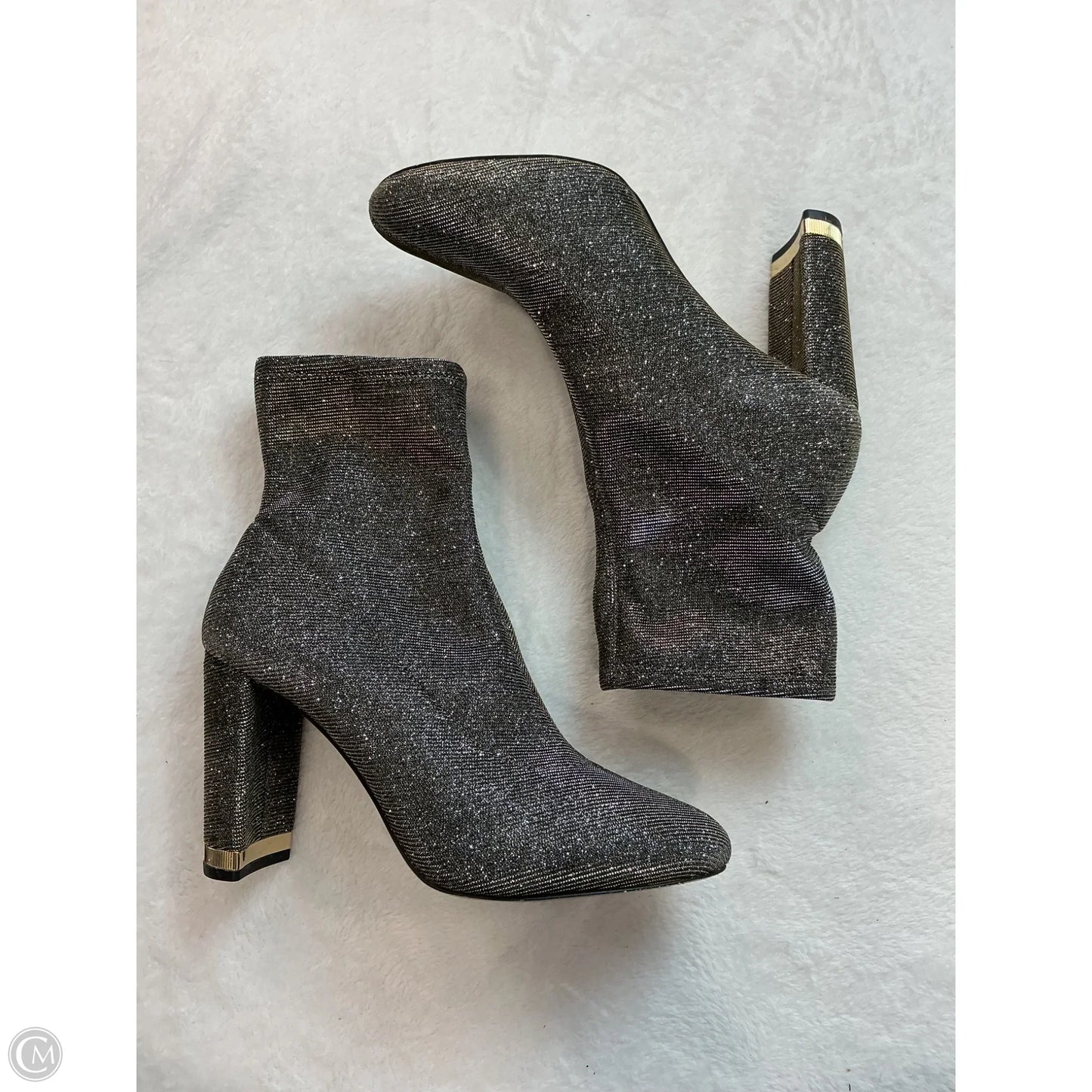 Boots Designer By Michael Kors In Gold & Silver, Size: 9
