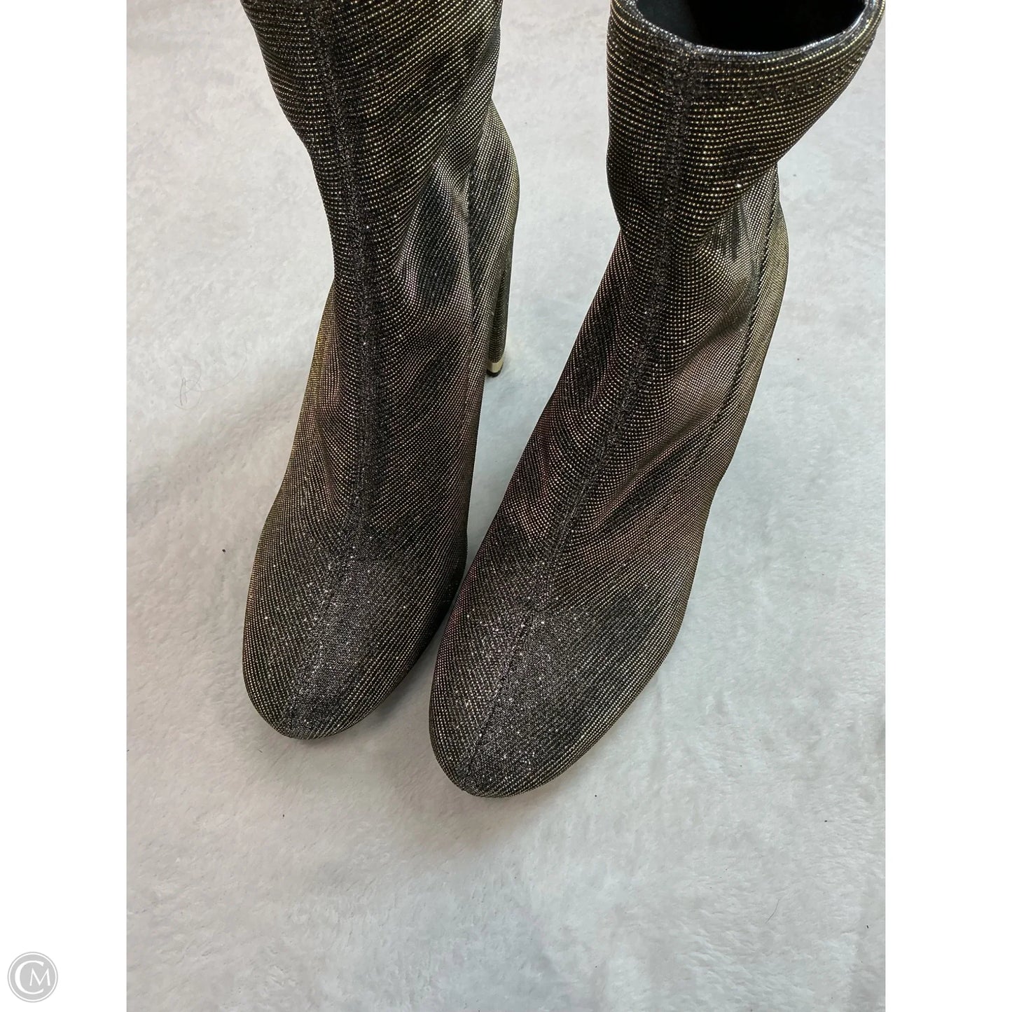 Boots Designer By Michael Kors In Gold & Silver, Size: 9