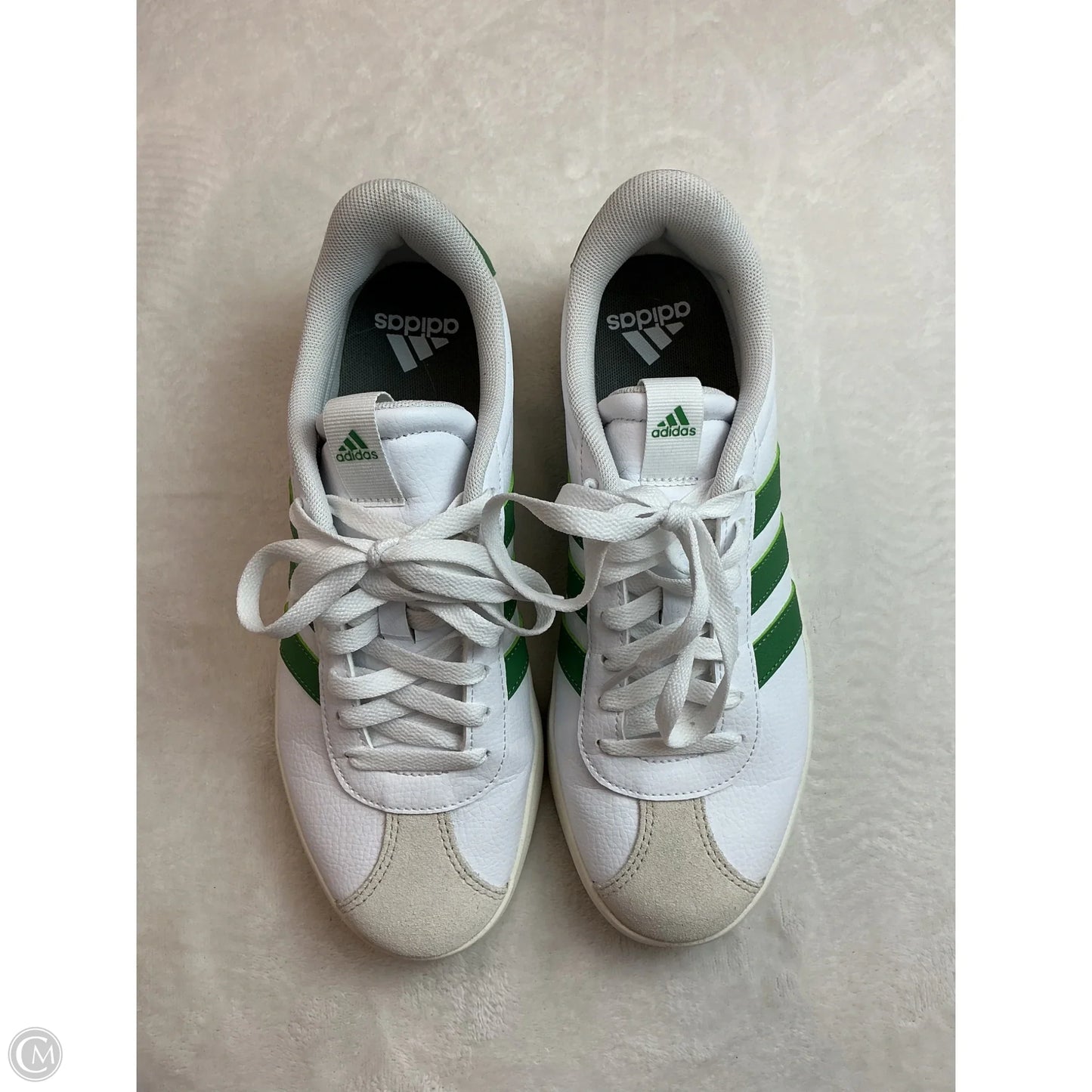 Shoes Sneakers By Adidas In Green & White, Size: 9