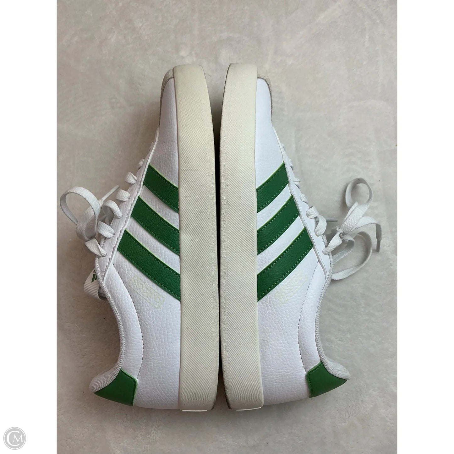 Shoes Sneakers By Adidas In Green & White, Size: 9