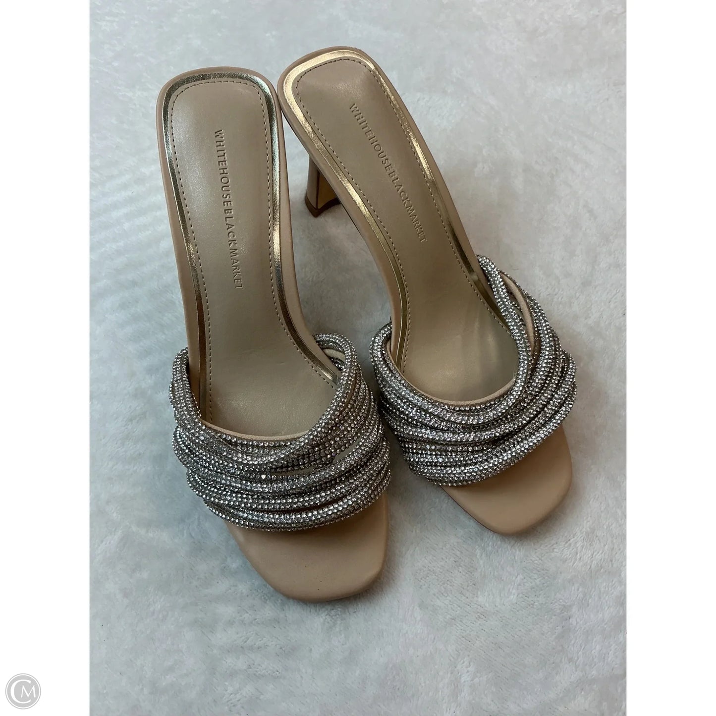 Sandals Heels Block By White House Black Market In Tan, Size: 7.5