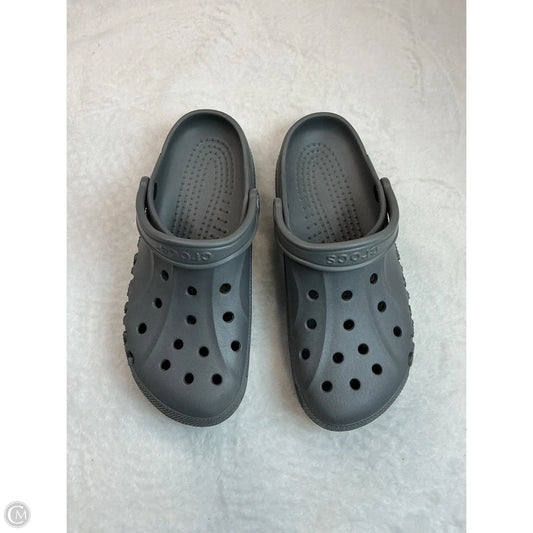 Sandals Flats By Crocs In Grey, Size: 11