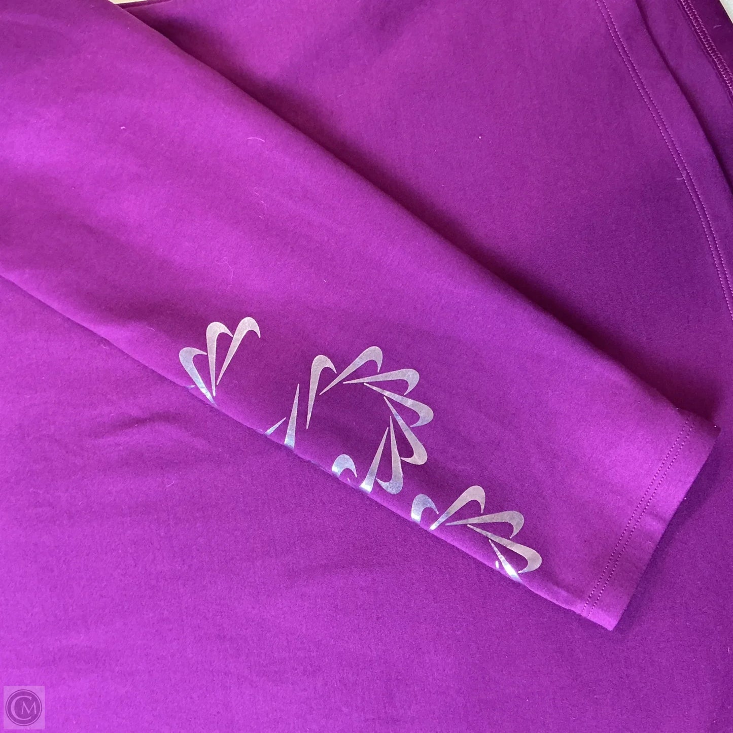 Athletic Top Long Sleeve Crewneck By Nike In Purple, Size: M
