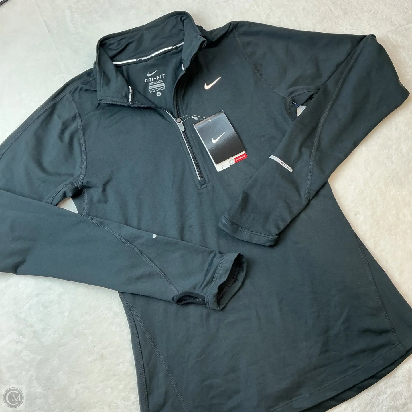 Athletic Jacket By Nike In Black, Size: Xs