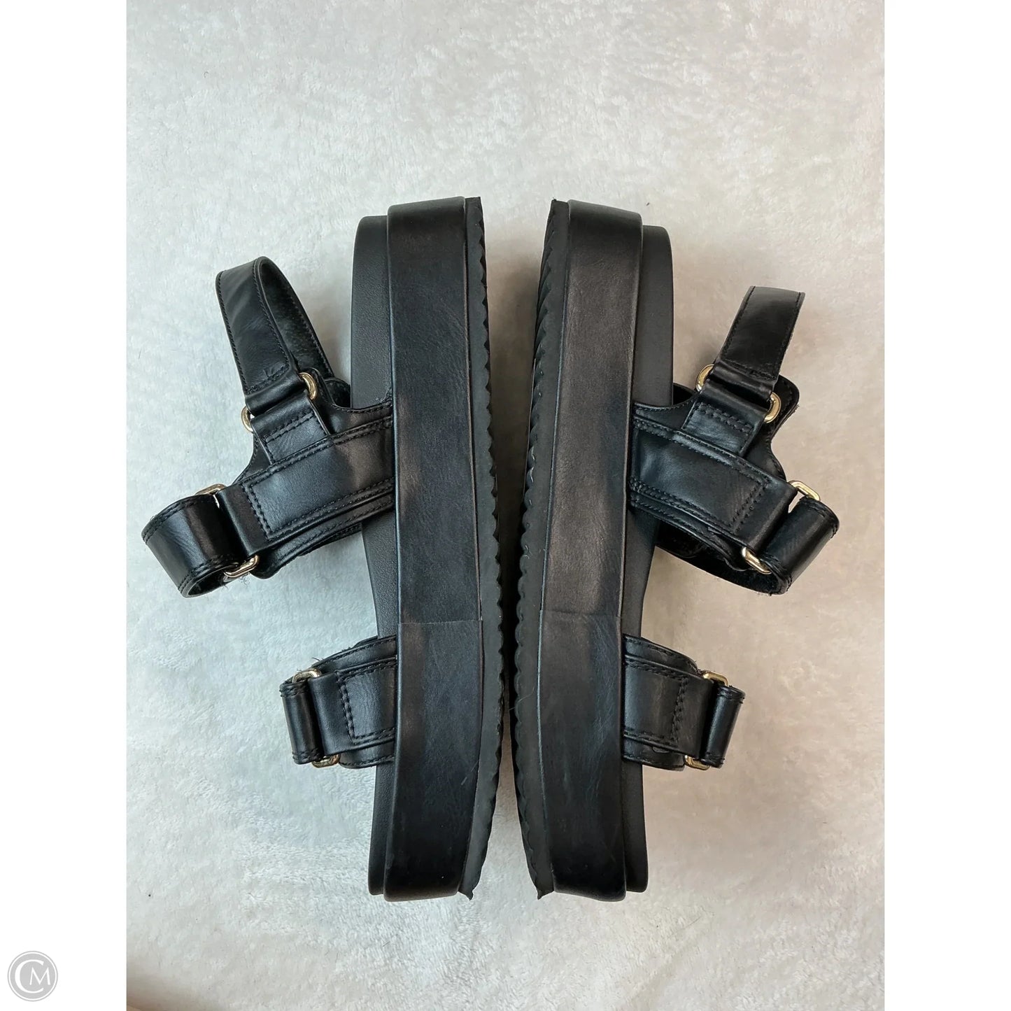 Sandals Heels Platform By Steve Madden In Black, Size: 8.5