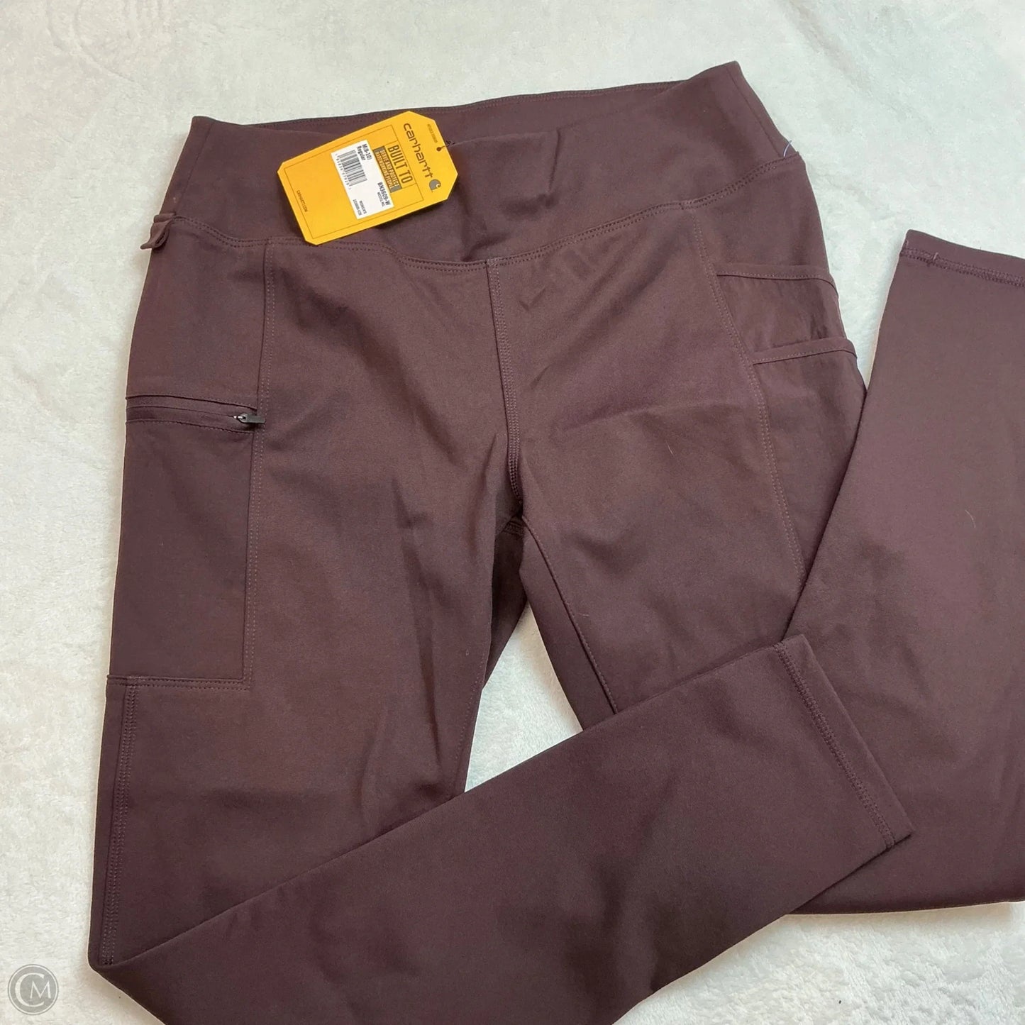 Athletic Leggings By Carhartt In Maroon, Size: M