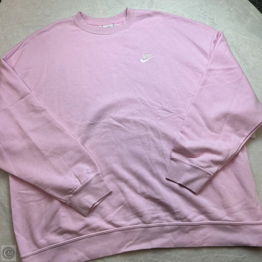 Athletic Sweatshirt Hoodie By Nike In Pink, Size: Xl