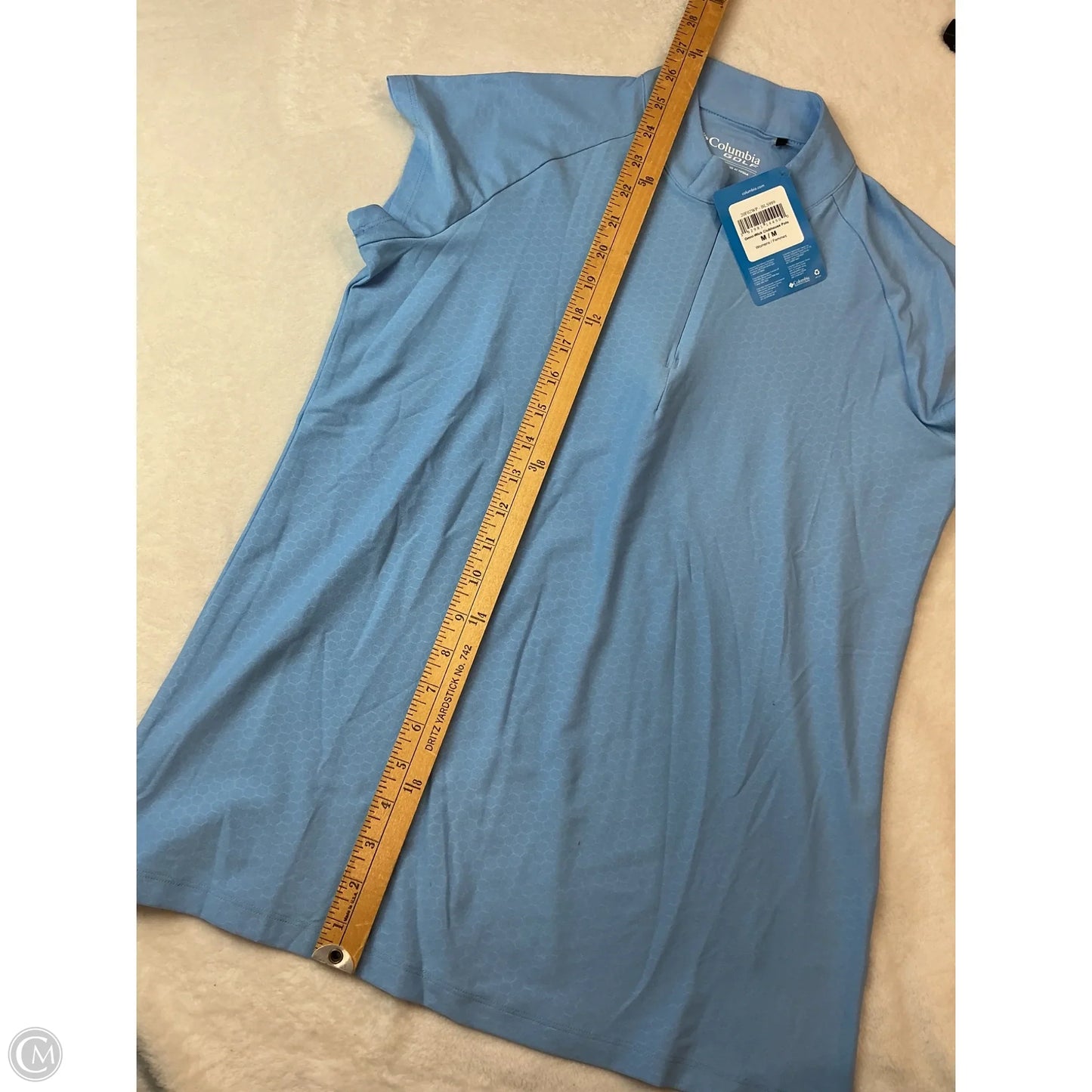 Athletic Top Short Sleeve By Columbia In Blue, Size: M