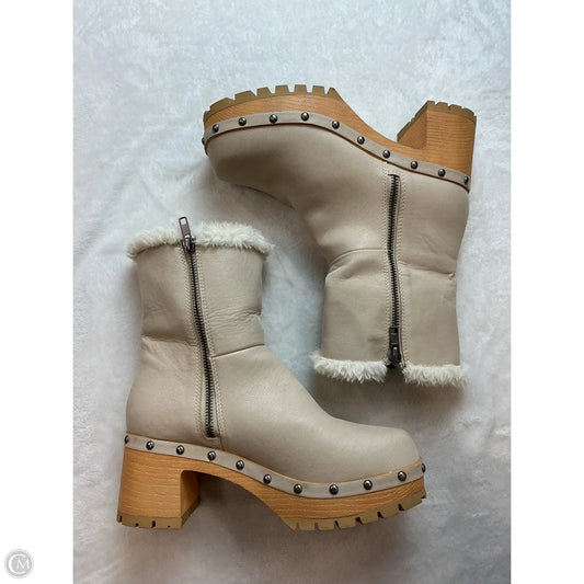 Boots Ankle Heels By Mia In Cream, Size: 7