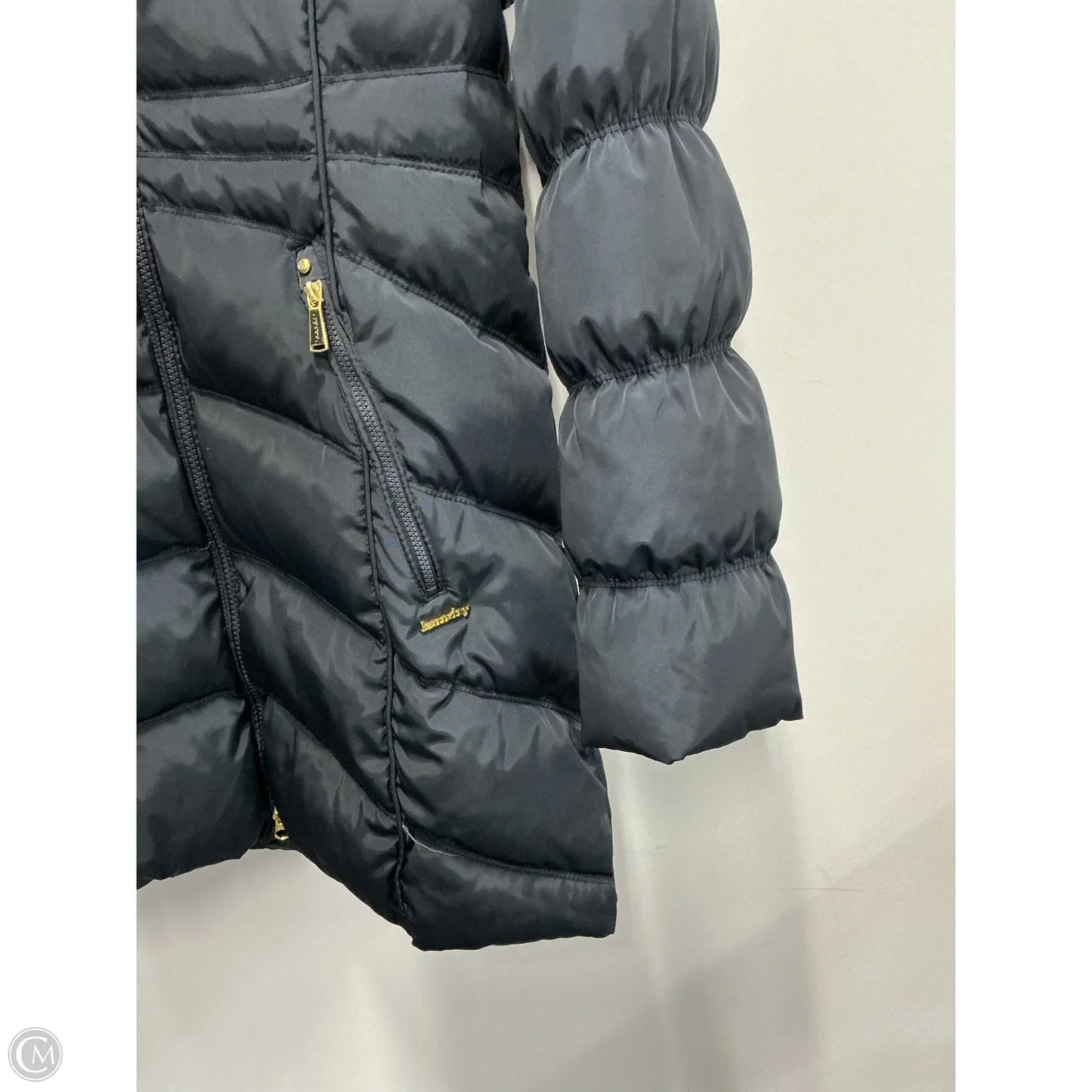 Coat Puffer & Quilted By Laura Ashley In Navy, Size: S