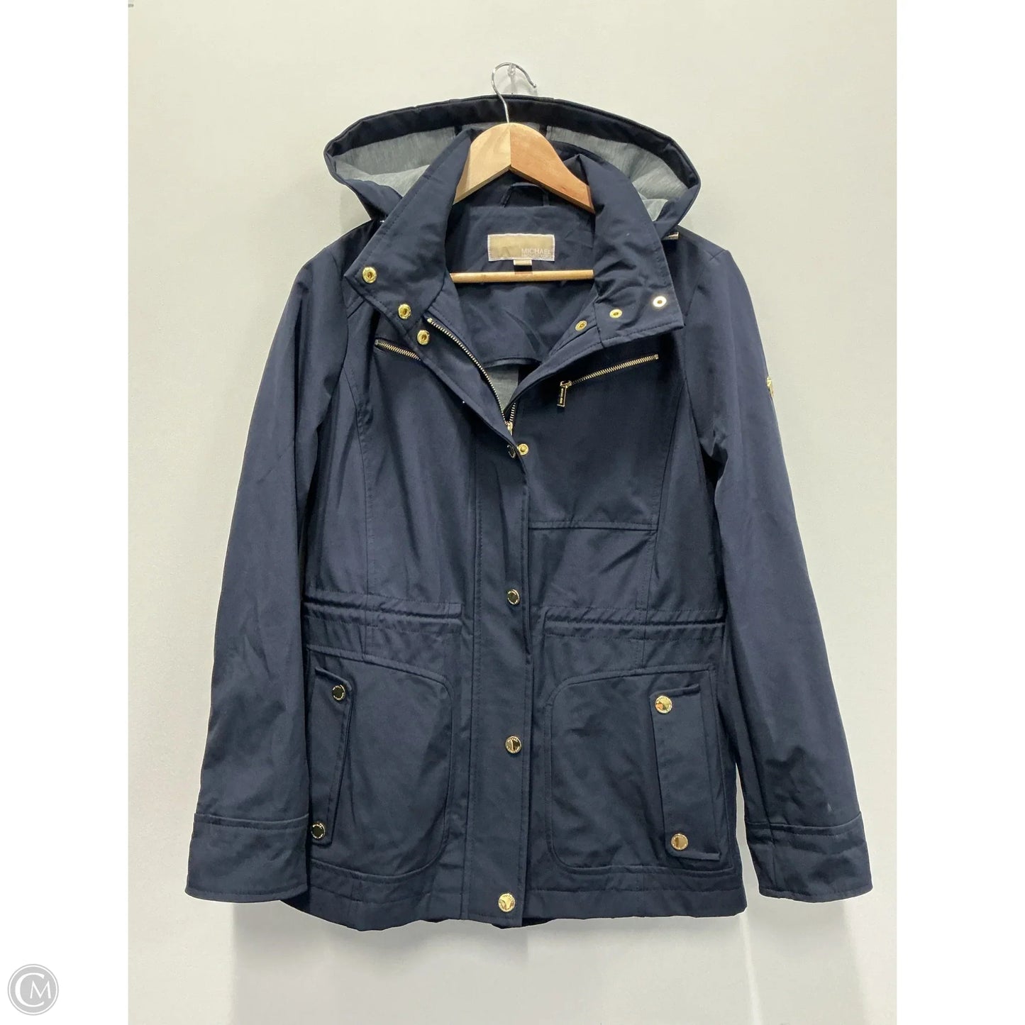 Coat Raincoat By Michael By Michael Kors In Navy, Size: M