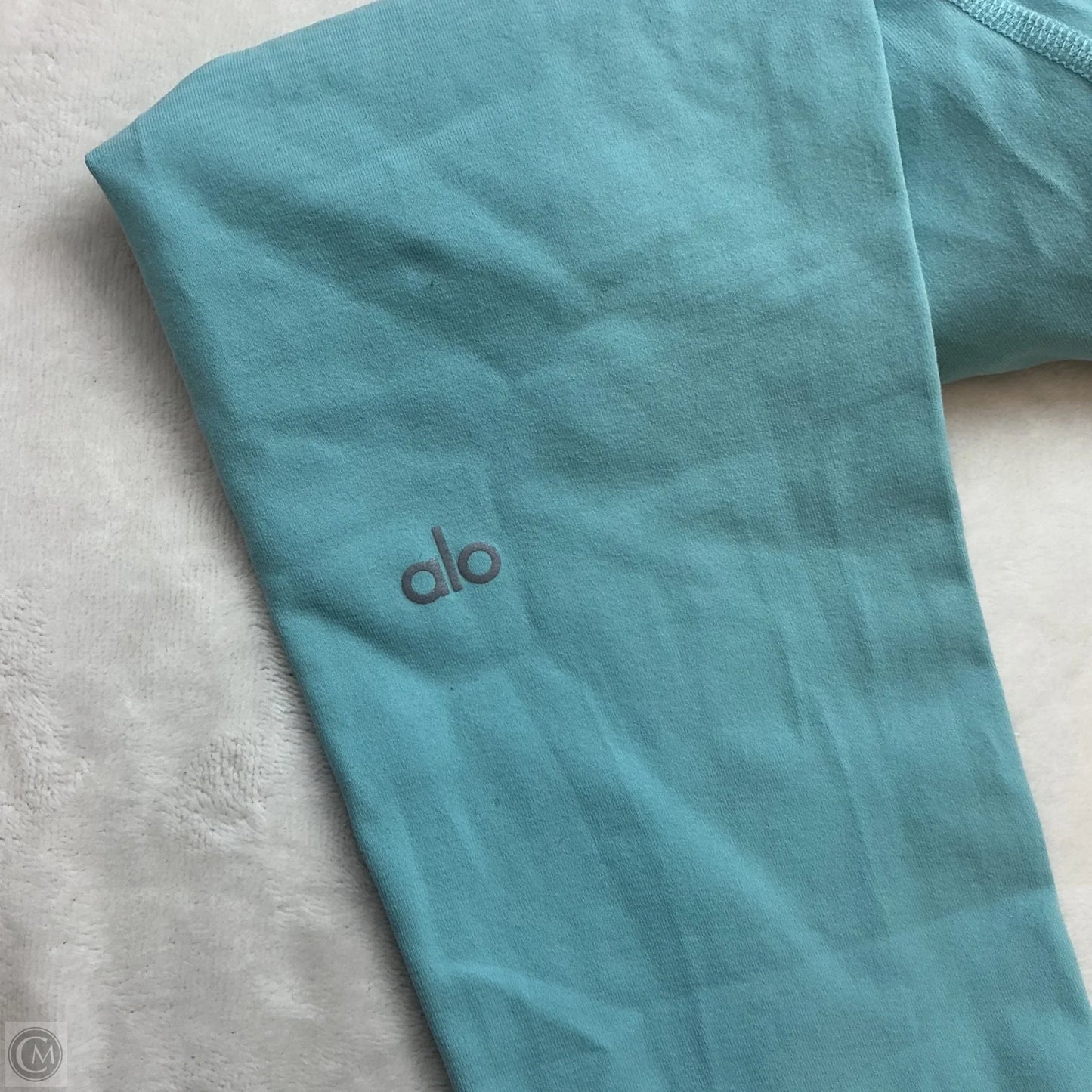 Athletic Leggings By Alo In Aqua, Size: M