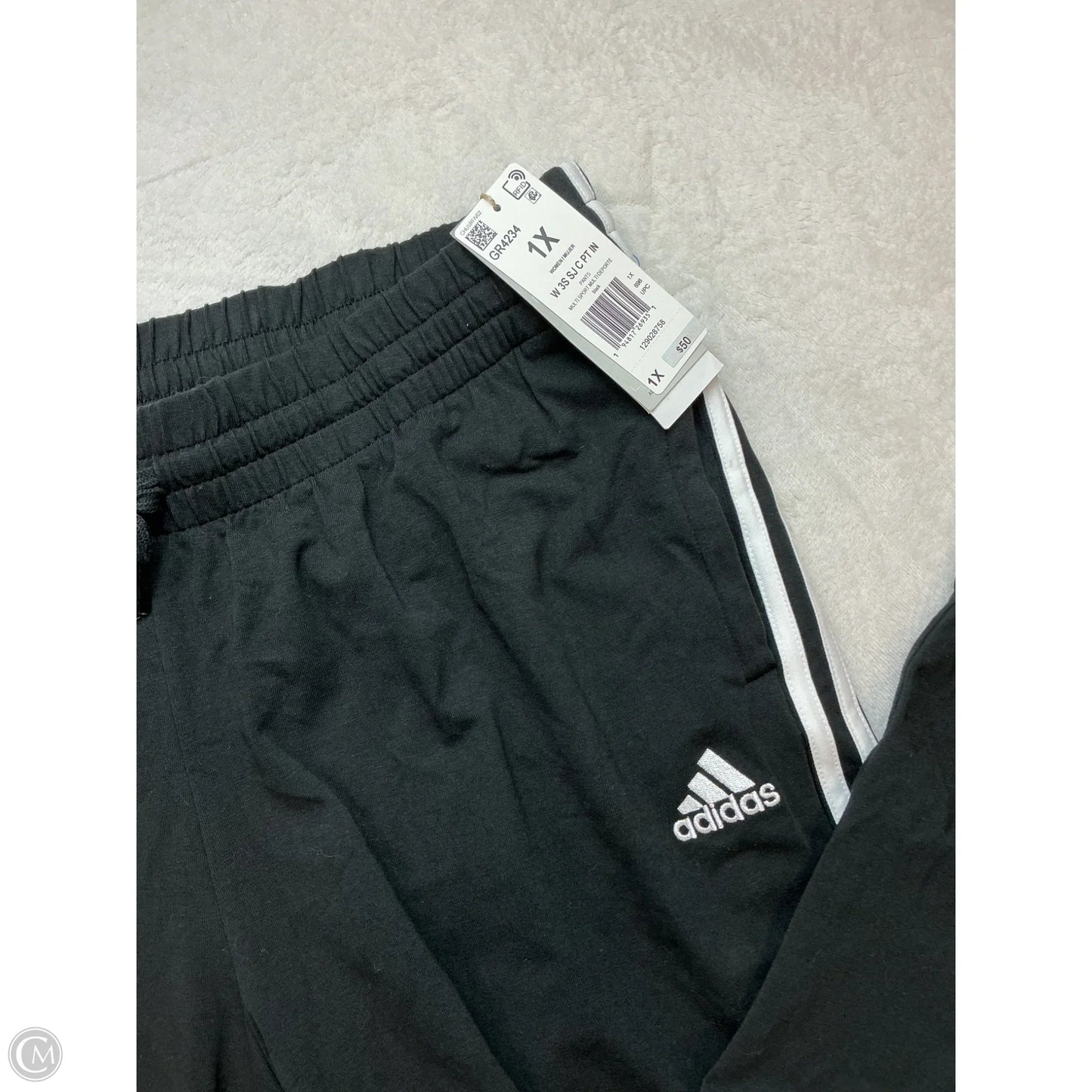 Athletic Pants By Adidas In Black, Size: 1x
