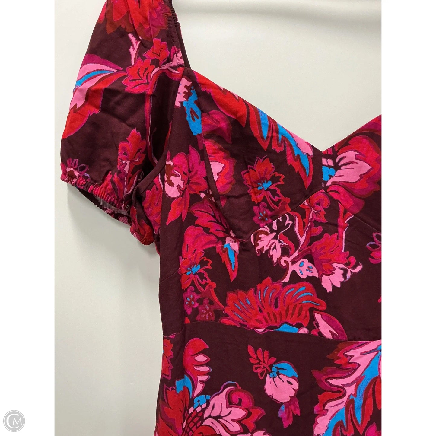 Dress Casual Midi By Adrianna Papell In Maroon, Size: Xl