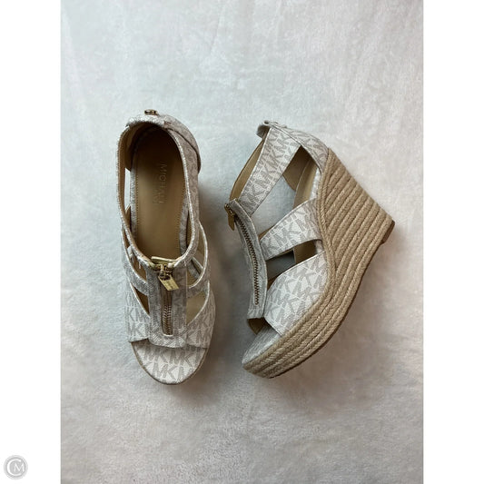 Sandals Heels Wedge By Michael By Michael Kors In Grey, Size: 6