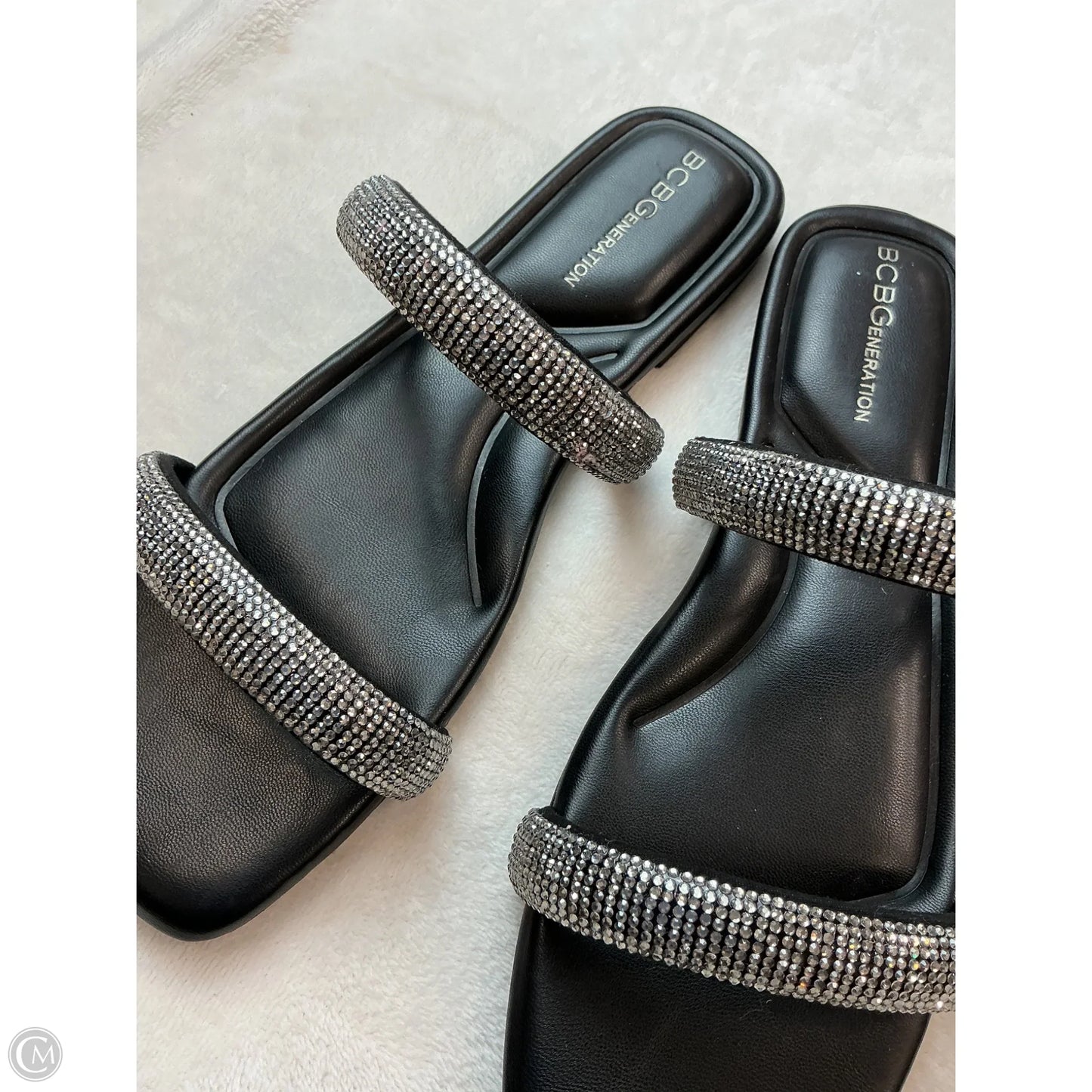 Sandals Flats By Bcbgmaxazria In Black, Size: 8