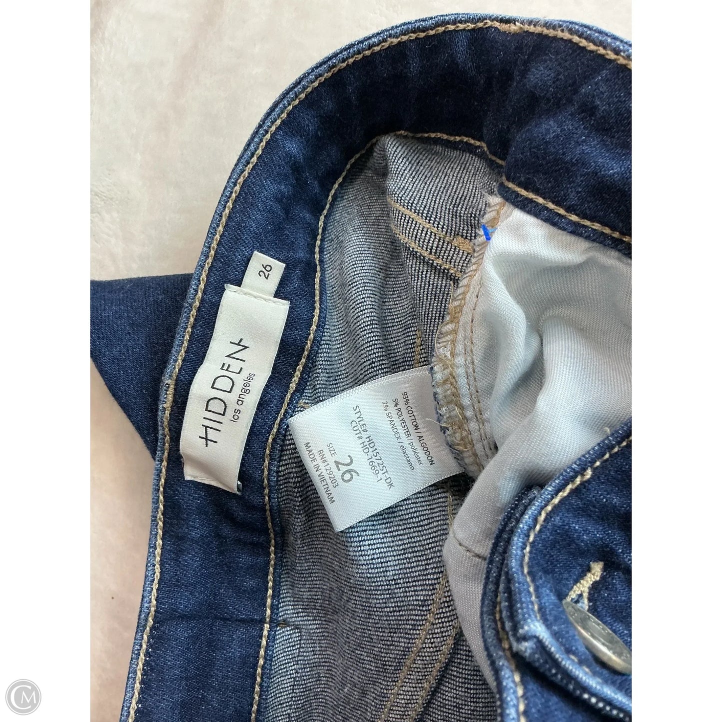 Jeans Straight By Hidden In Blue Denim, Size: 4