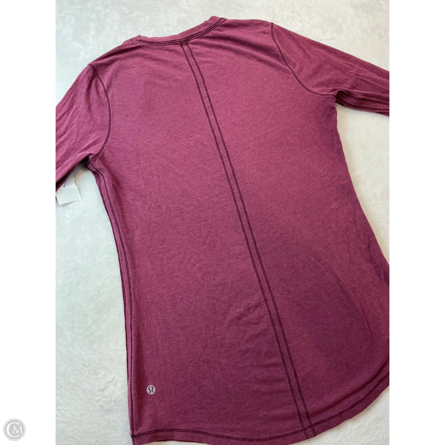 Athletic Top Long Sleeve Crewneck By Lululemon In Pink, Size: L