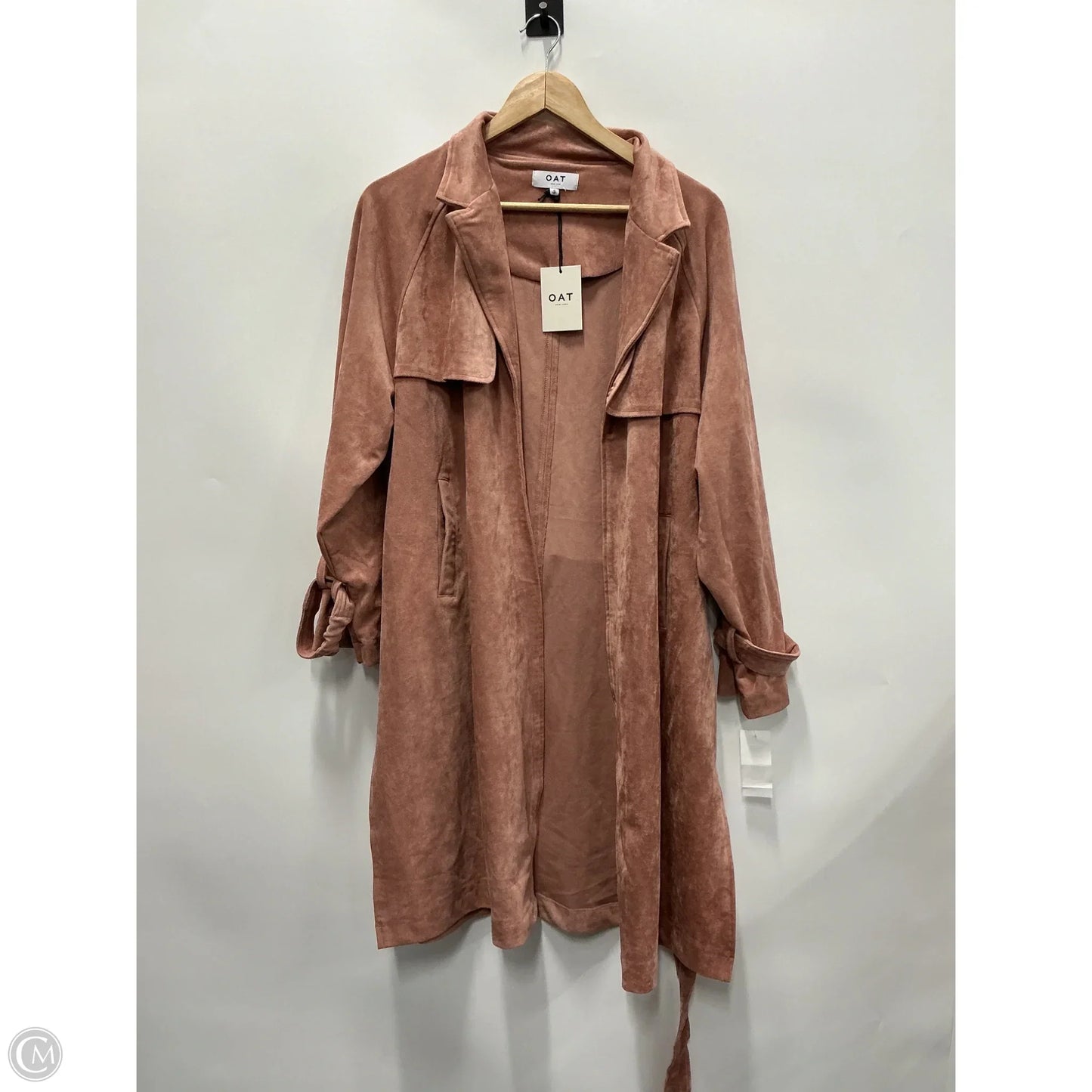 Coat Trench Coat By Oat In Pink, Size: S