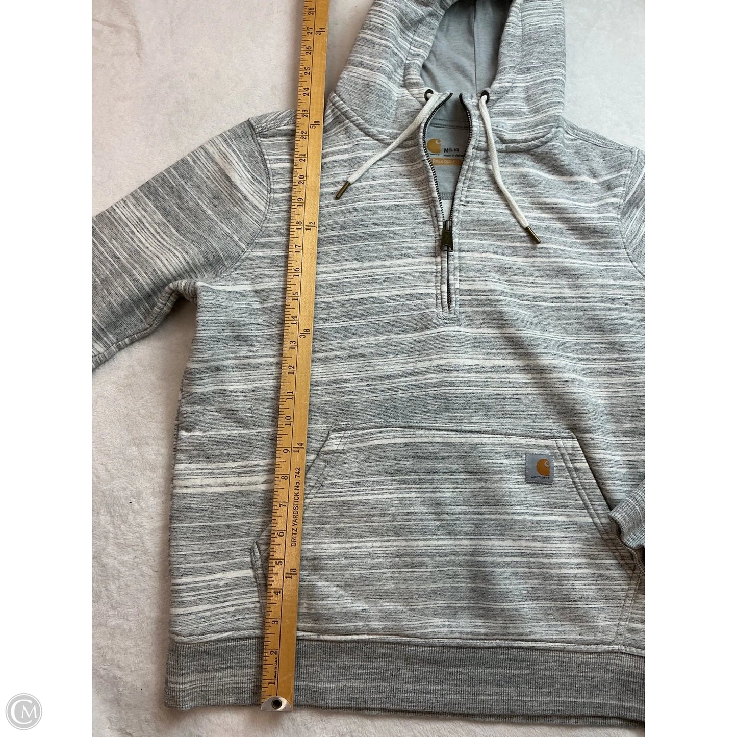 Sweatshirt Hoodie By Carhartt In Grey, Size: M