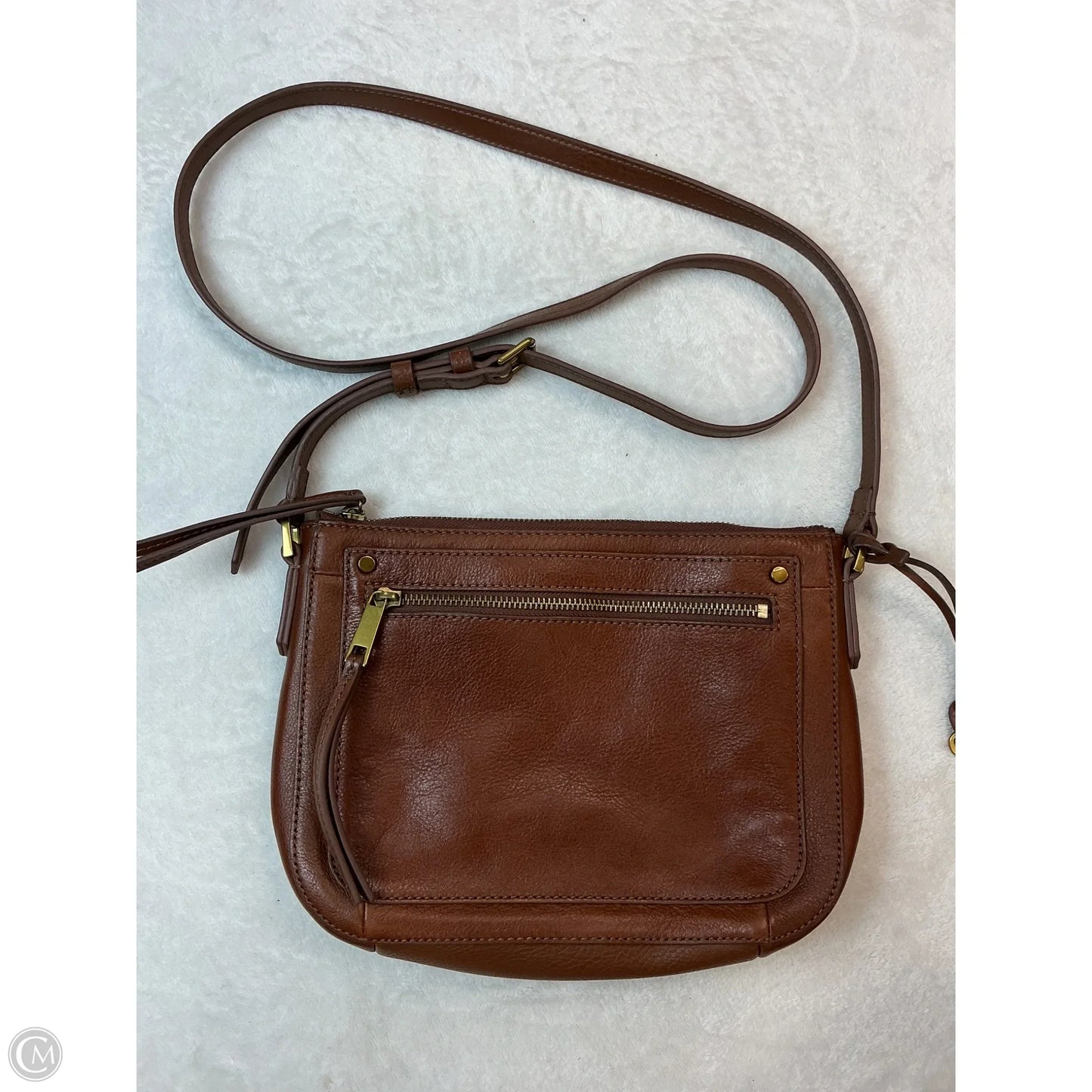 Crossbody Leather By Fossil, Size: Small
