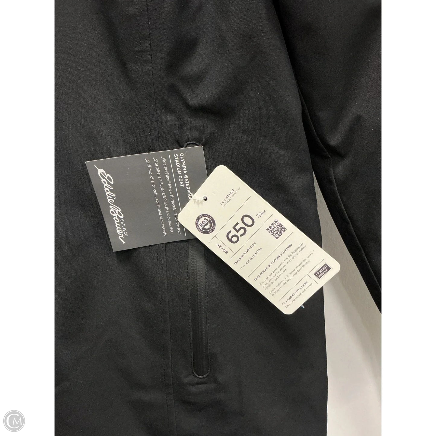 Coat Parka By Eddie Bauer In Black, Size: M
