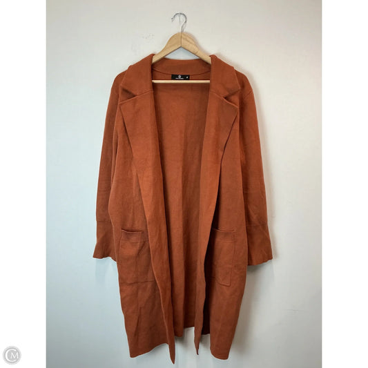 Cardigan By Lillusory In Orange, Size: Xl