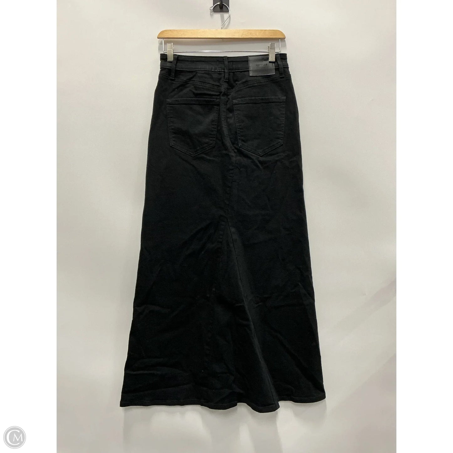 Skirt Maxi By Express In Black Denim, Size: 0