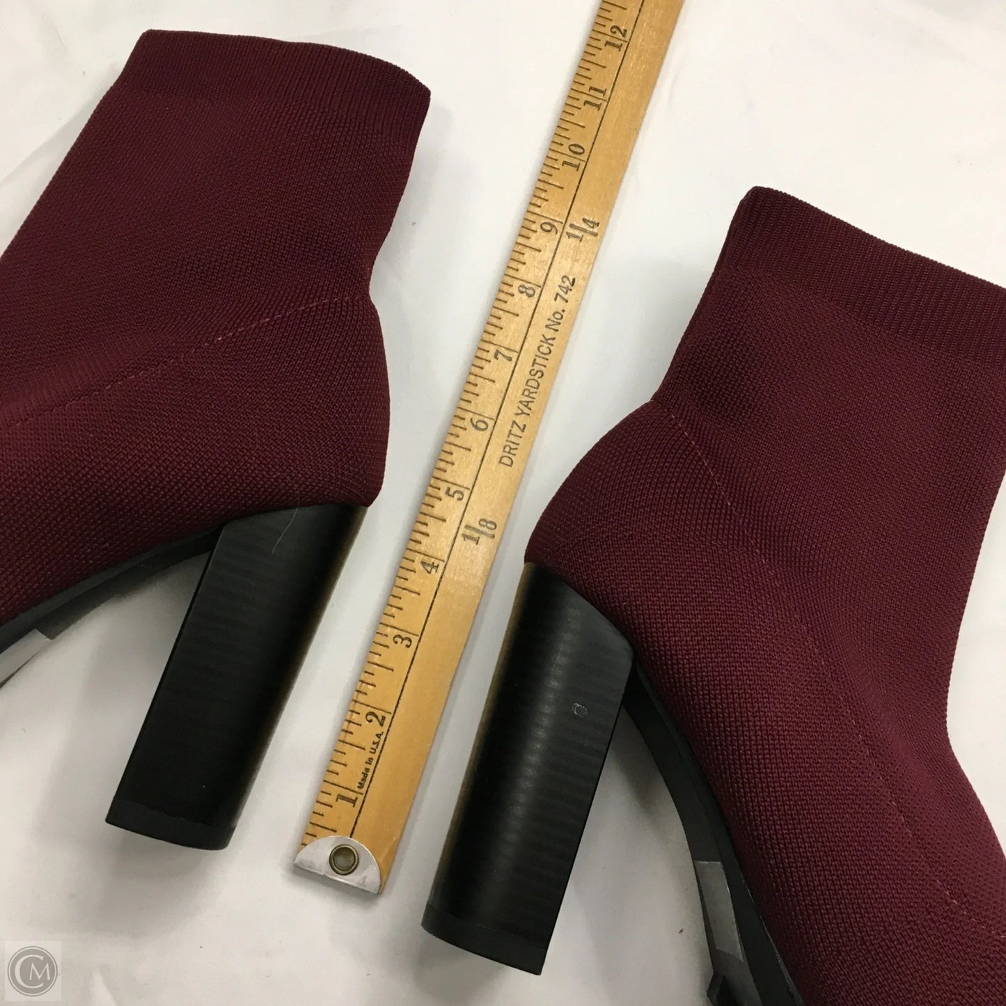 Boots Ankle Heels By Shoedazzle In Maroon, Size: 8