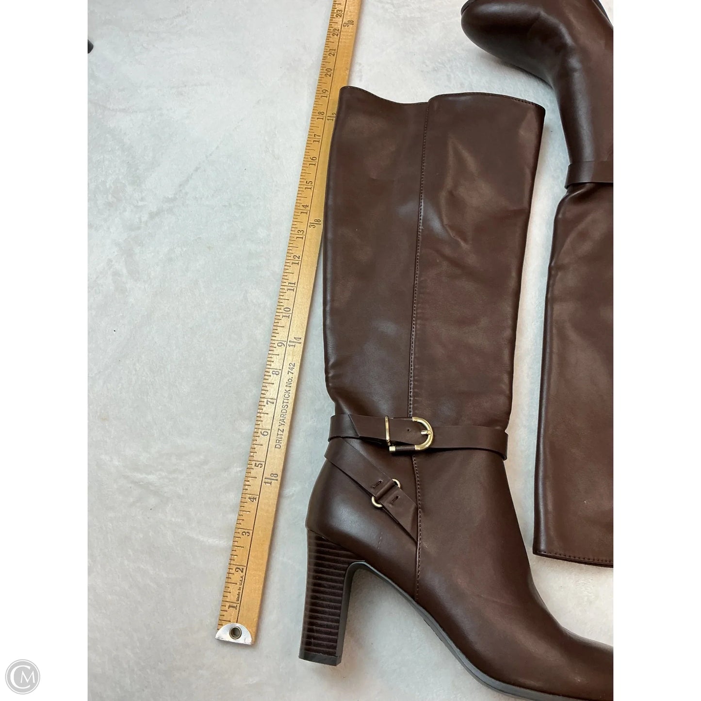 Boots Knee Heels By Bass In Brown, Size: 8.5