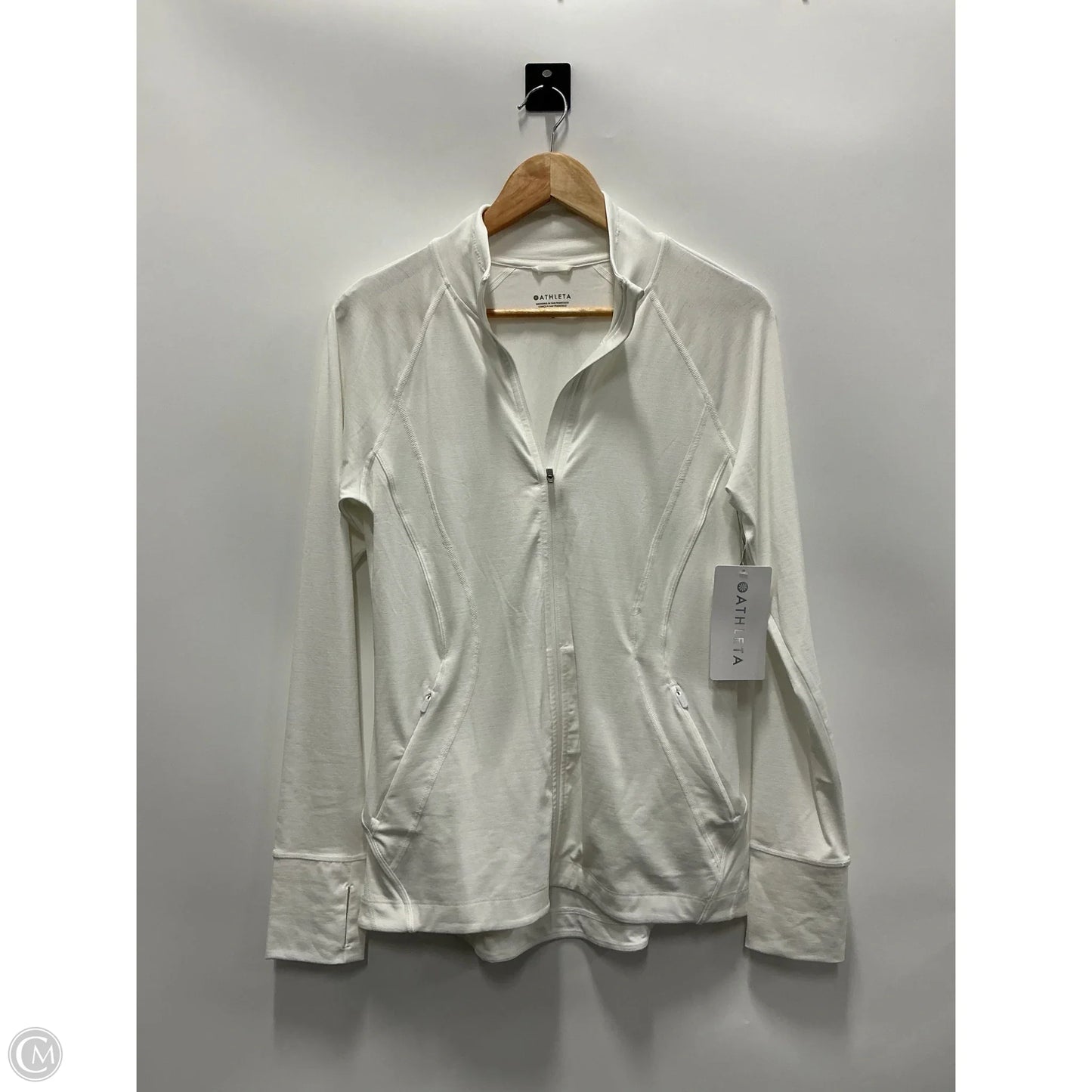 Athletic Jacket By Athleta In White, Size: M