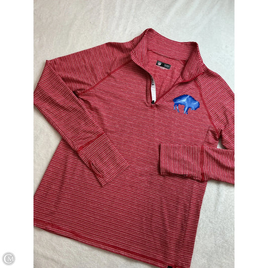 Athletic Top Long Sleeve Collar By Nfl In Red, Size: S