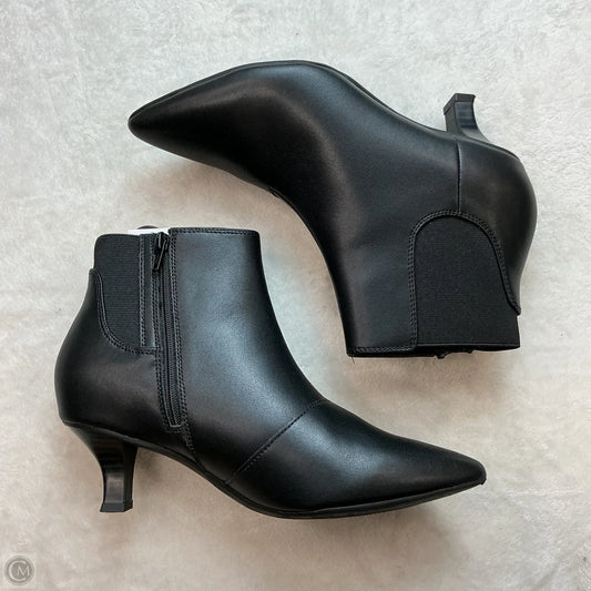 Boots Ankle Heels By Clarks In Black, Size: 7