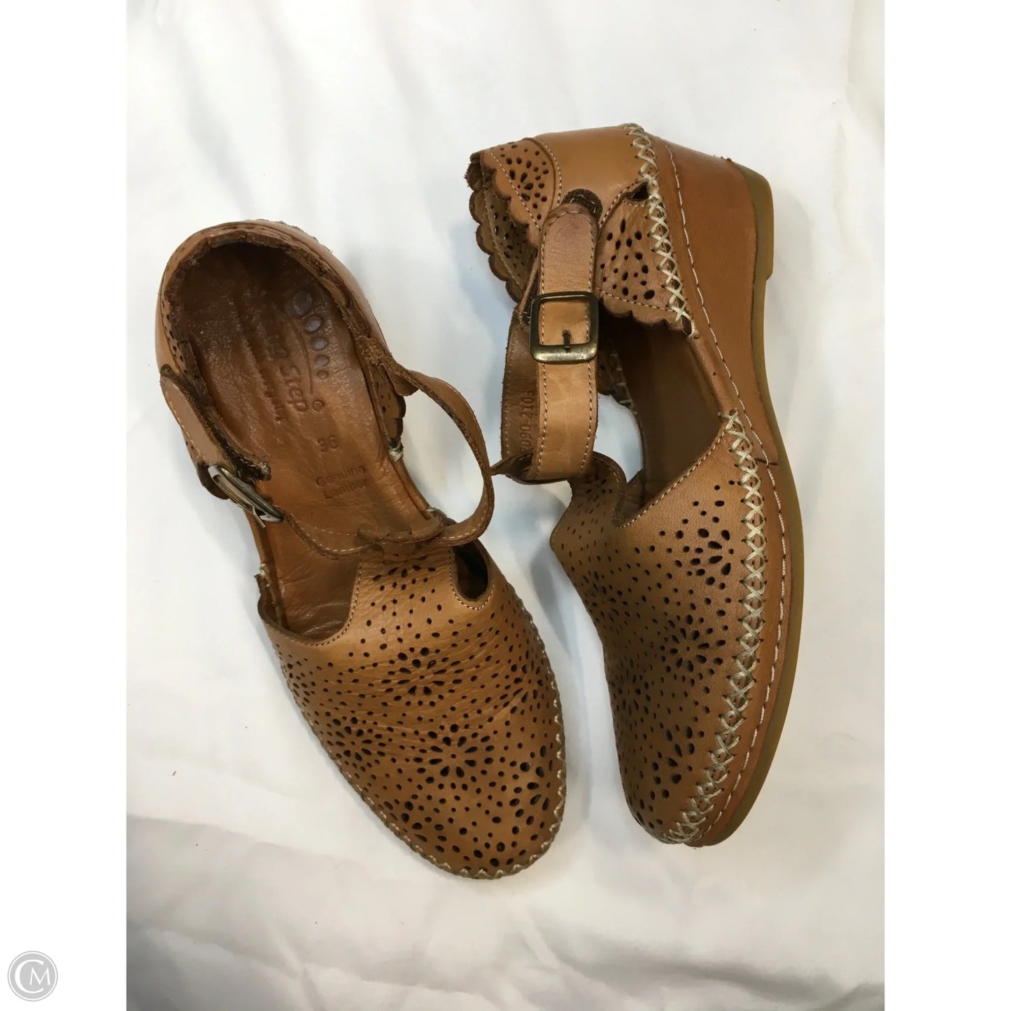 Shoes Heels Wedge By Spring Step In Brown, Size: 6