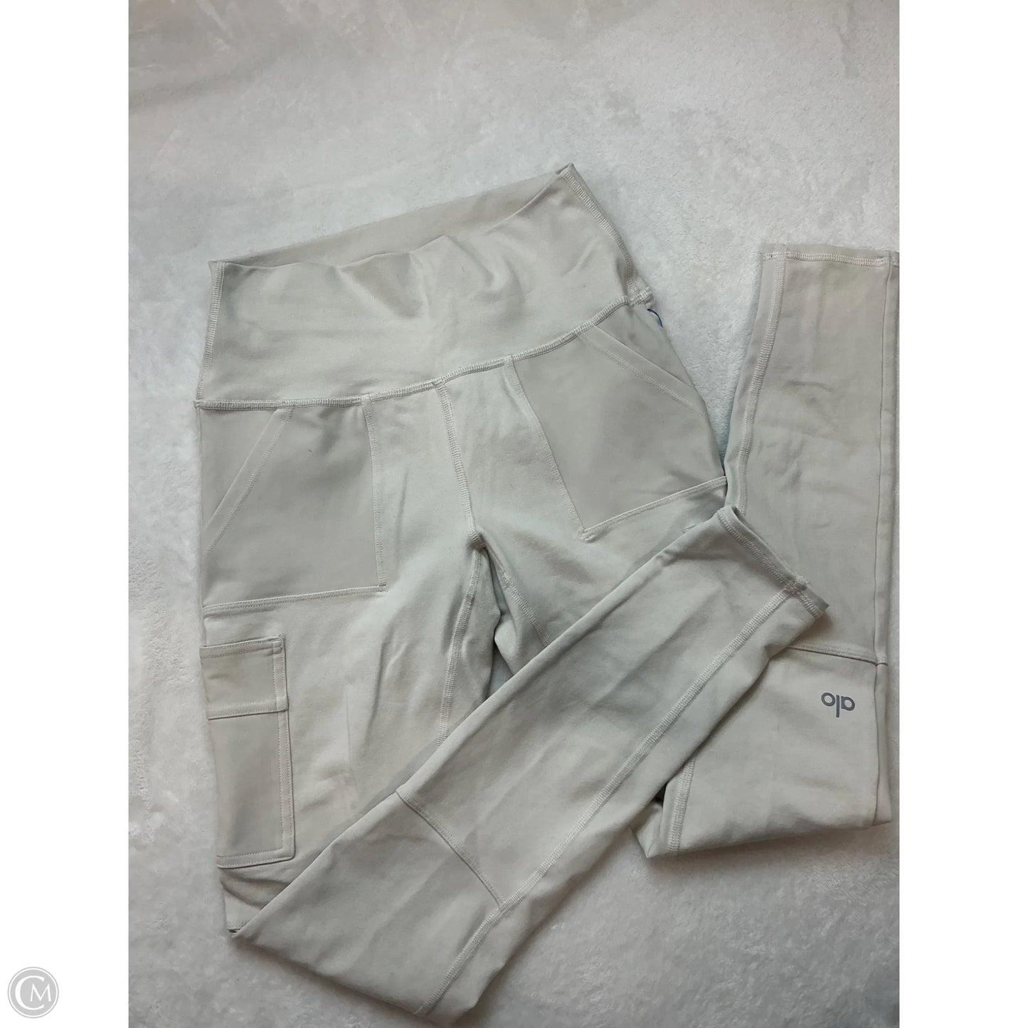 Athletic Leggings By Alo In Cream, Size: S