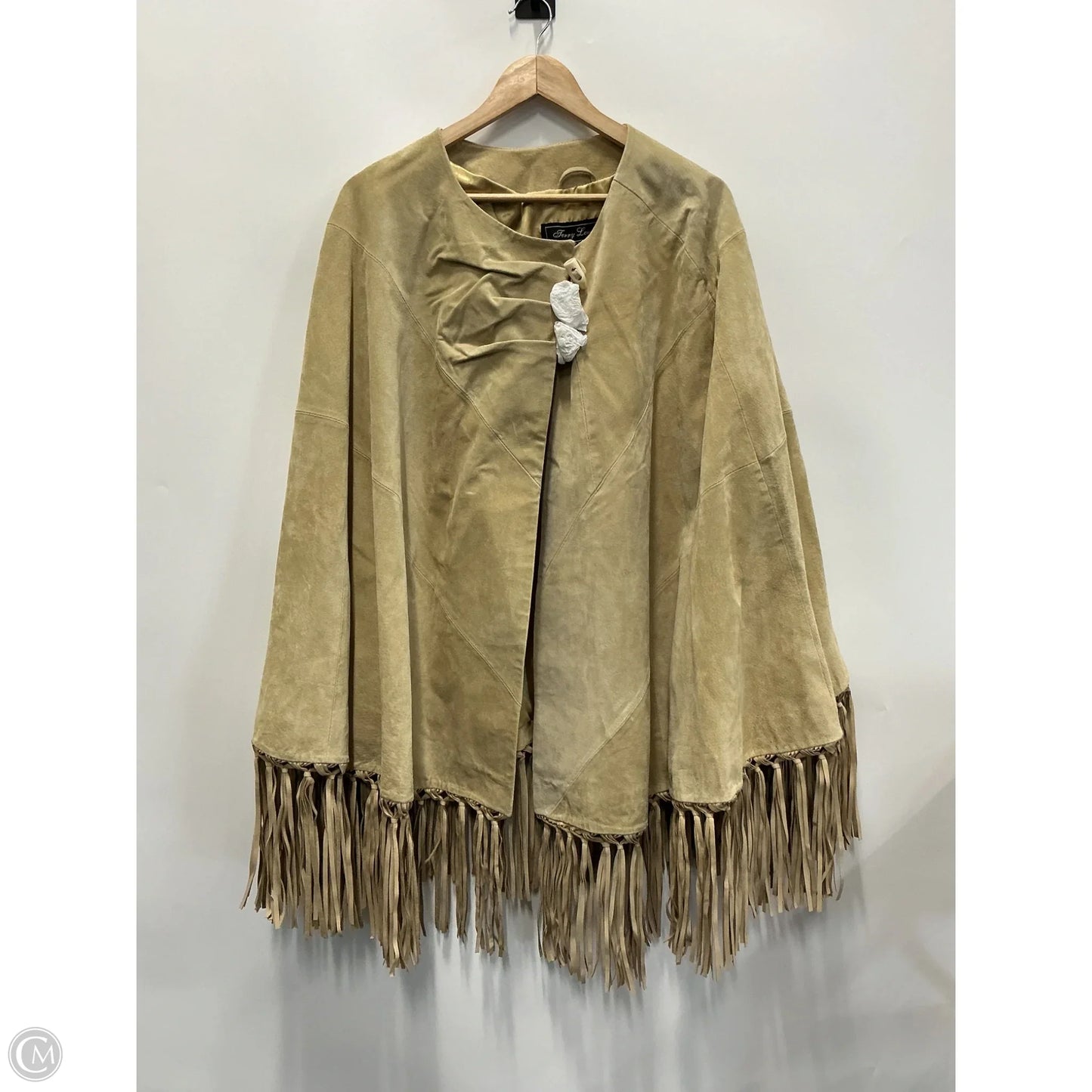 Coat Leather By Clothes Mentor In Beige