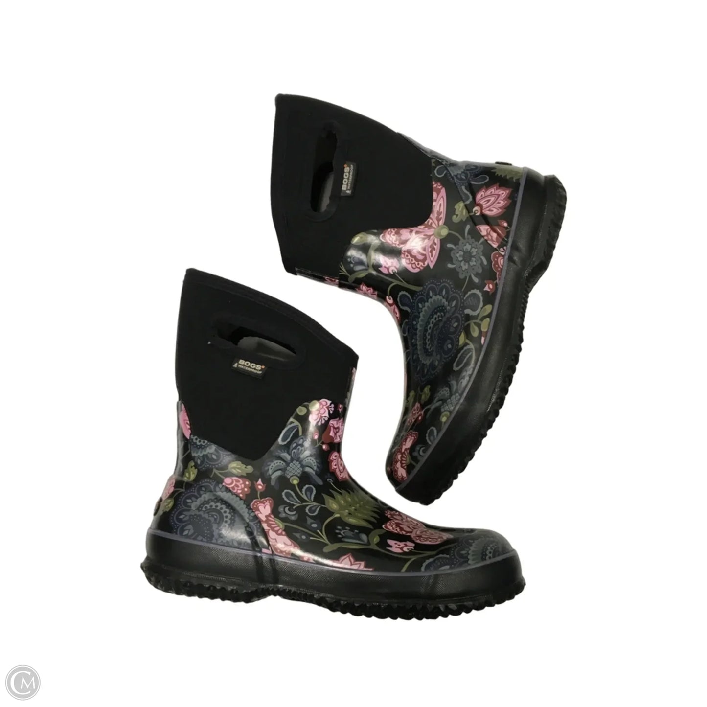 Boots Rain By Bogs In Floral Print, Size: 10