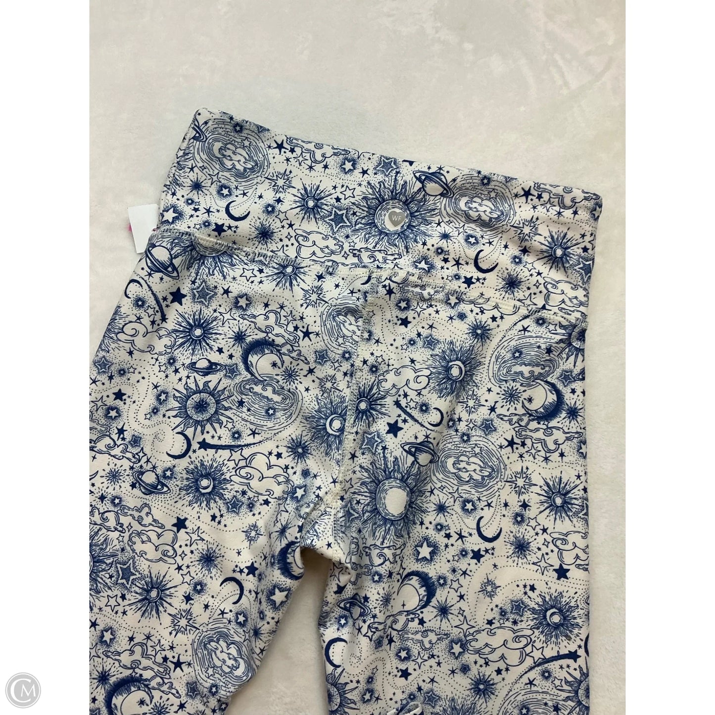 Athletic Leggings By Wildfox In Blue & White, Size: M