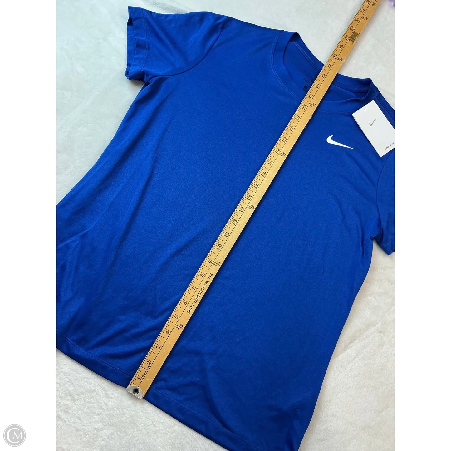 Athletic Top Long Sleeve Crewneck By Nike In Blue, Size: L